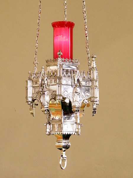 Sanctuary lamp in Handfield Chapel