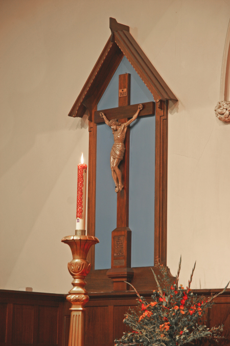 Paschal Candle and Pulpit Crucifix