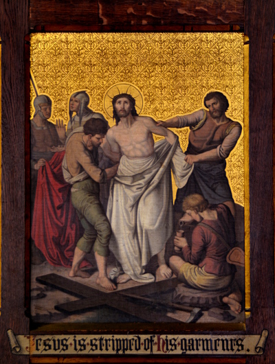Jesus is stripped of his garments
