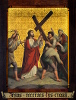 Jesus receives his cross