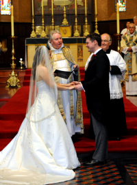 The couple at the Altar rail