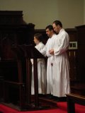 The choir provides cantors to sing the Passion